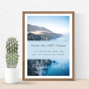 Praise the Lord PRINTABLE ART Digital DOWNLOAD Wall Art Home Decor ...
