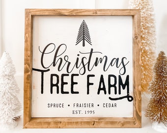 Christmas Tree Farm | 12 x 12" Handcrafted Wooden Sign