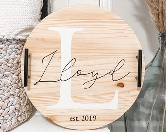 Personalized Last Name Tray | 18"