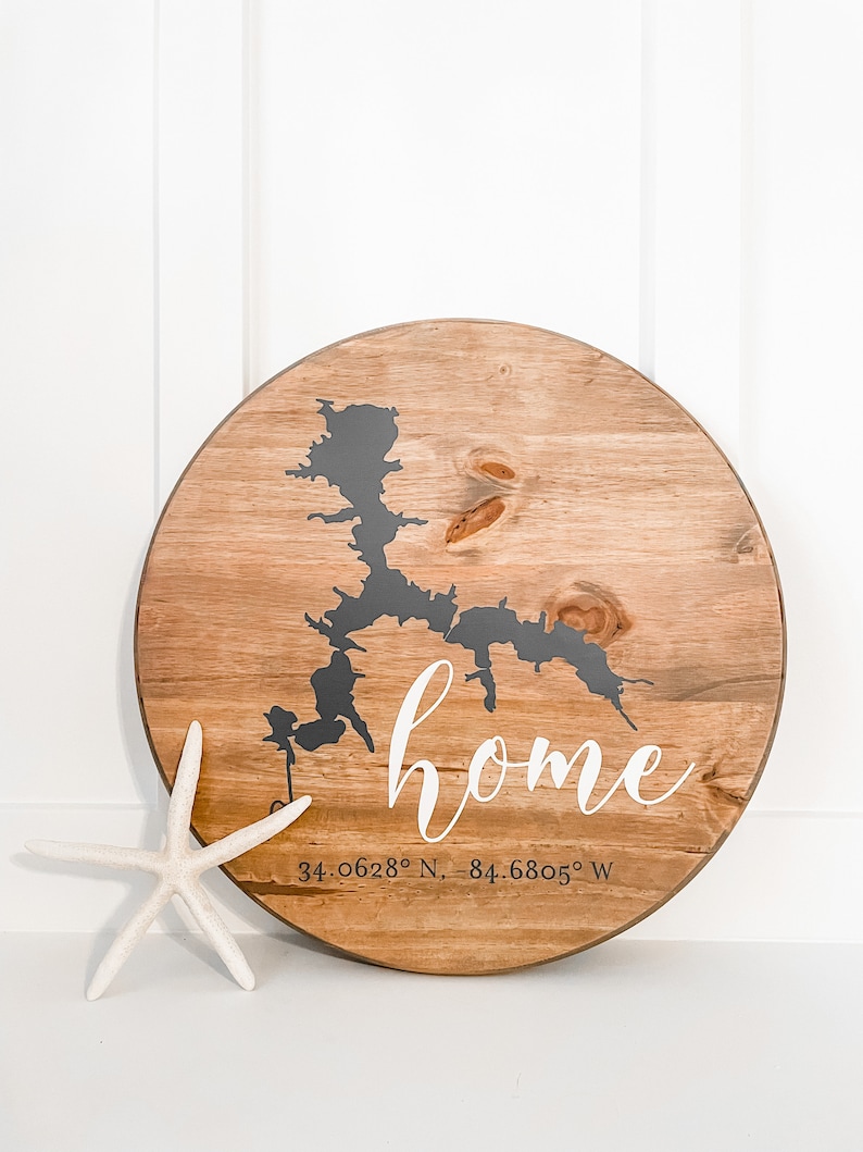 Personalized Lake Tray/Lazy Susan image 1