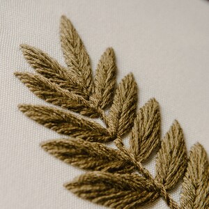 Olive Leaf Embroidery Pattern PDF PATTERN 6inch hoop image 4