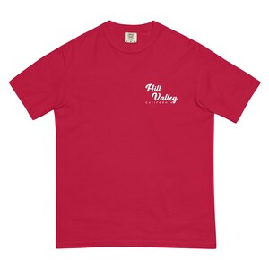 Hill Valley Stamp | White | Unisex garment-dyed heavyweight t-shirt