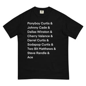 Outsiders Names - Unisex garment-dyed heavyweight t-shirt
