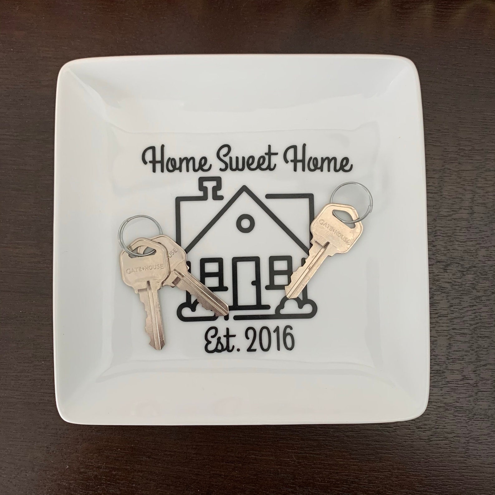 Key Holder Dish Tray Personalized Key Dish Entryway Etsy