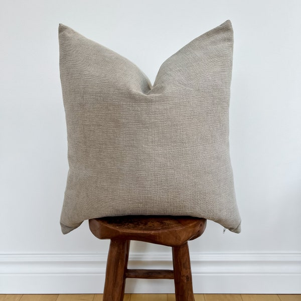 The Dean l Solid Throw Pillow l Neutral Home Decor l Pillow Cover l Accent Pillow l Taupe Pillow