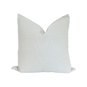 The Addy l Striped Pillow Cover l Home Decor l White and cream stripe l Pillow cover l Cushion Cover
