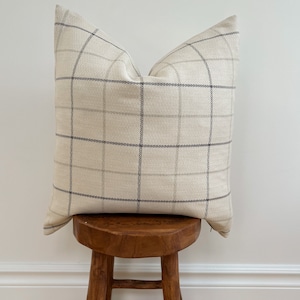 The Berkley l Plaid Pillow Cover l Cream Throw Pillow l Throw Pillow Canada l Canadian Home Decor l Neutral Home Decor