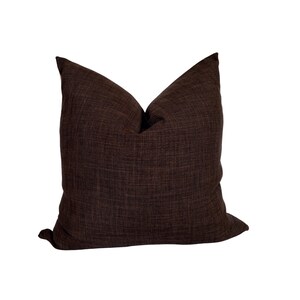 The Luca l Brown Throw Pillow l Linen Throw Pillow l Chocolate linen Pillow Cover l Neutral Home Decor l Transitional Throw Pillow