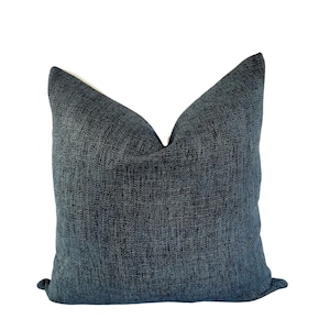 The Wells l Throw Pillow l Solid Pillow Cover l Blue Pillow l Accent Pillow l Home Decor l Neutral Decor l Transitional Home Decor