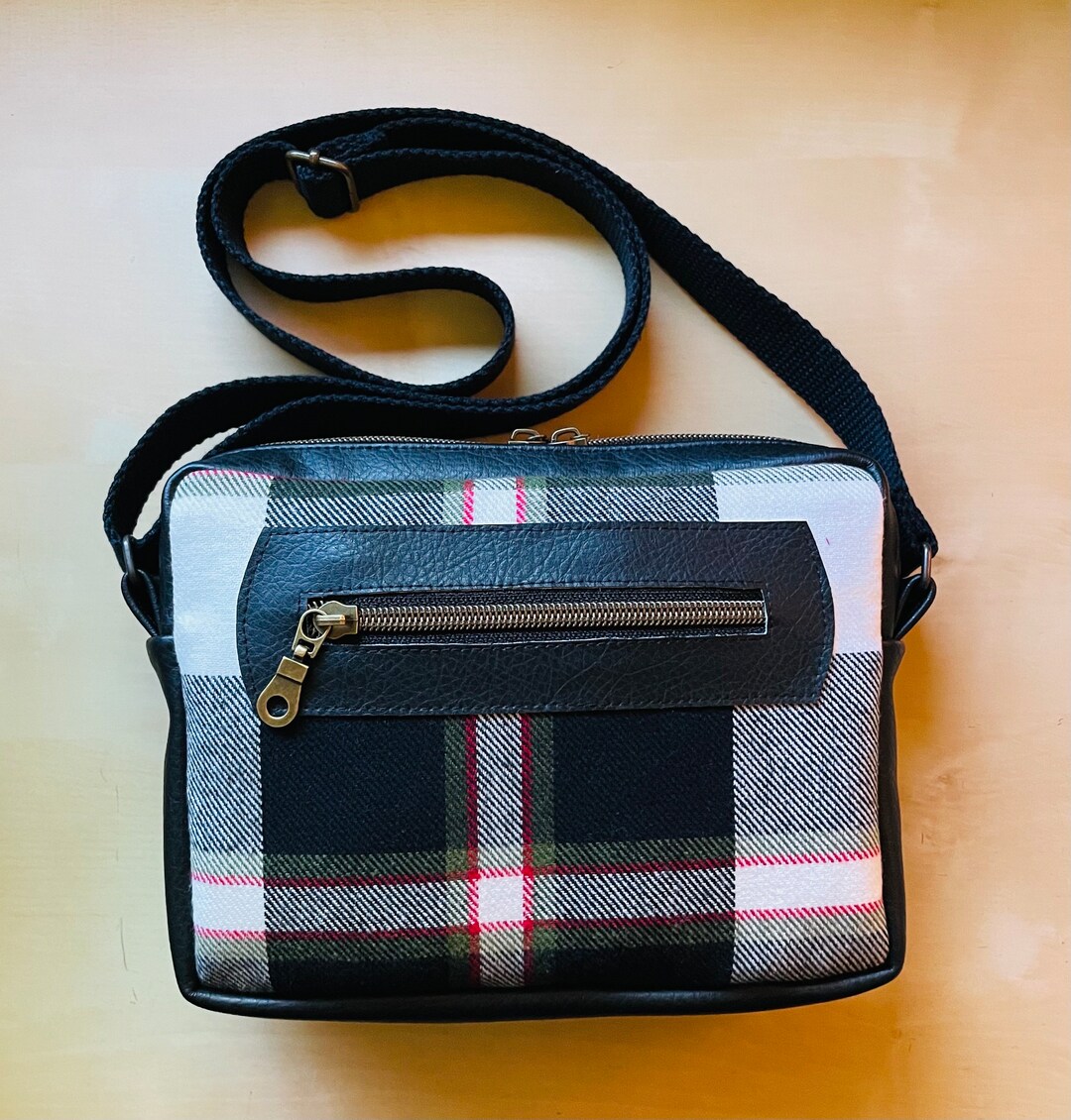 Small Plaid Crossbody Bag Faux Leather Crossbody Wallet Bag Etsy