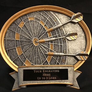 Small Dart Resin Plaque