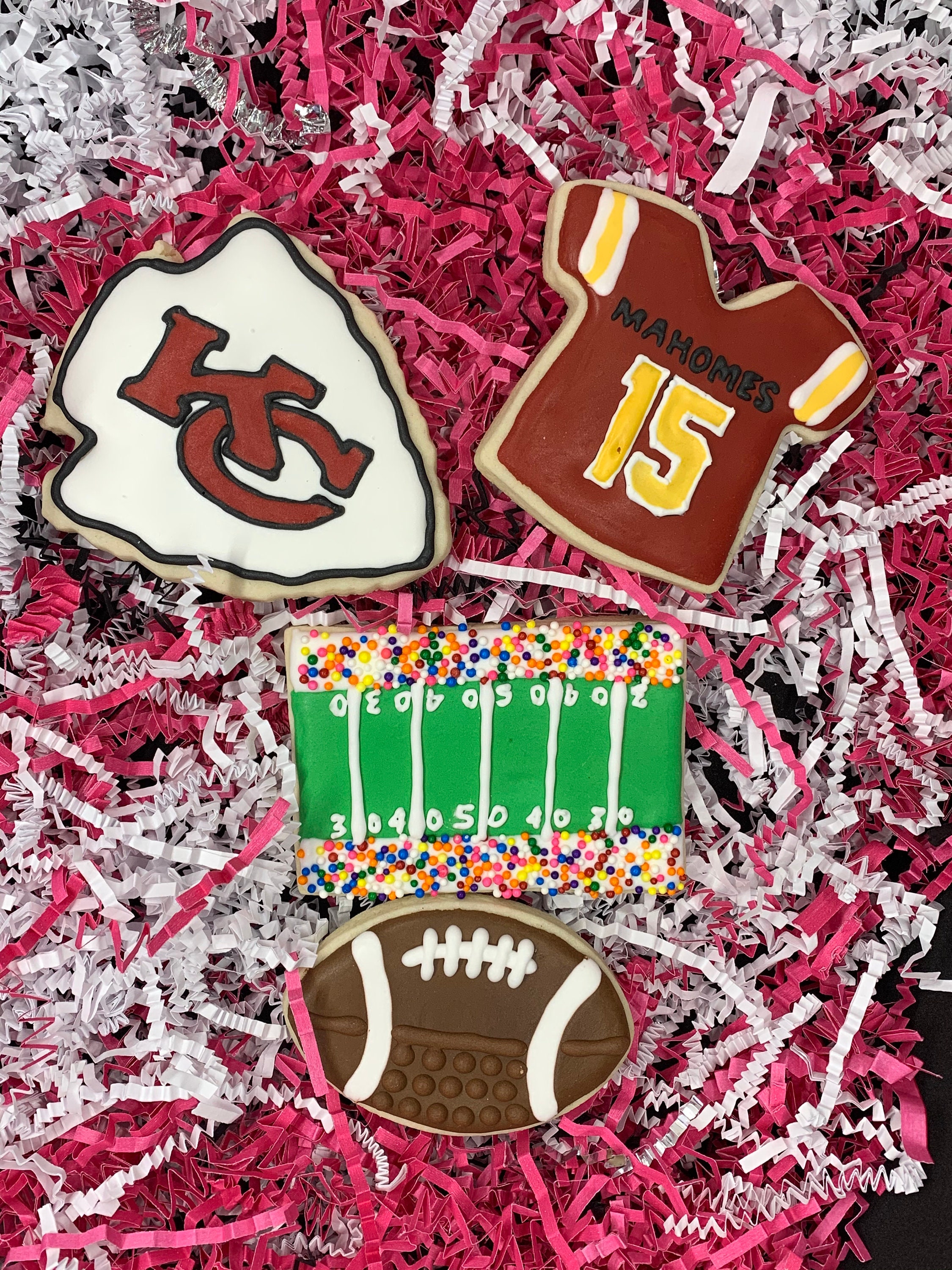 Decorated Kansas City Chiefs Football Cookies Etsy