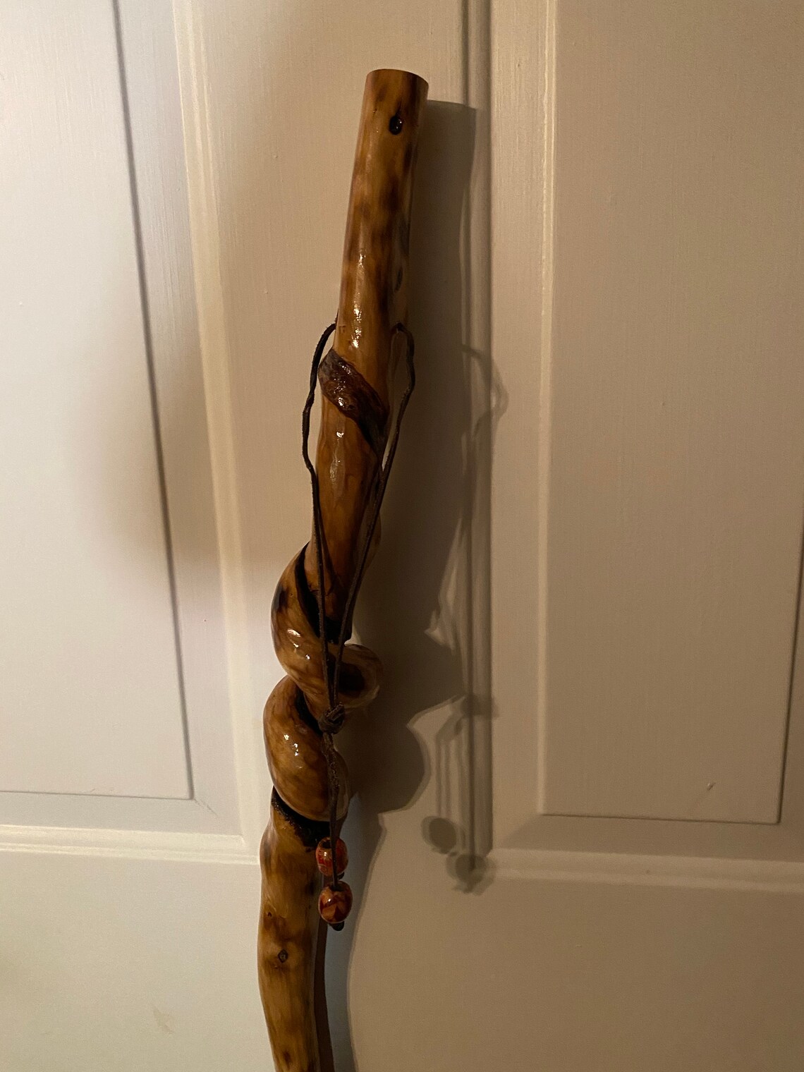 Natural Vine Twisted 55 1/2 Walking/Hiking Stick with lanyard Etsy