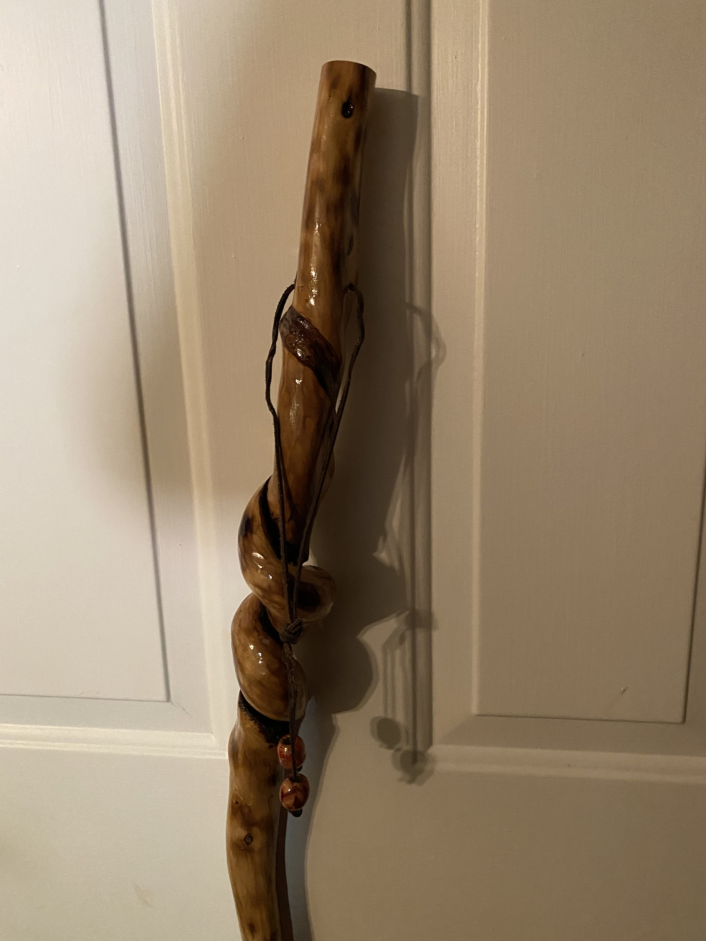 Natural Vine Twisted 55 1/2 Walking/Hiking Stick with lanyard Etsy