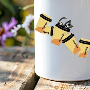 Cat Coffee Mug, Adorable cat-themed ceramic cup for cosy coffee moments, Perfect gift for cat lovers or coffee enthusiasts