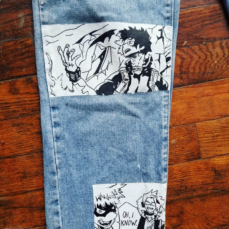 My Hero Academia Manga Jeans Etsy