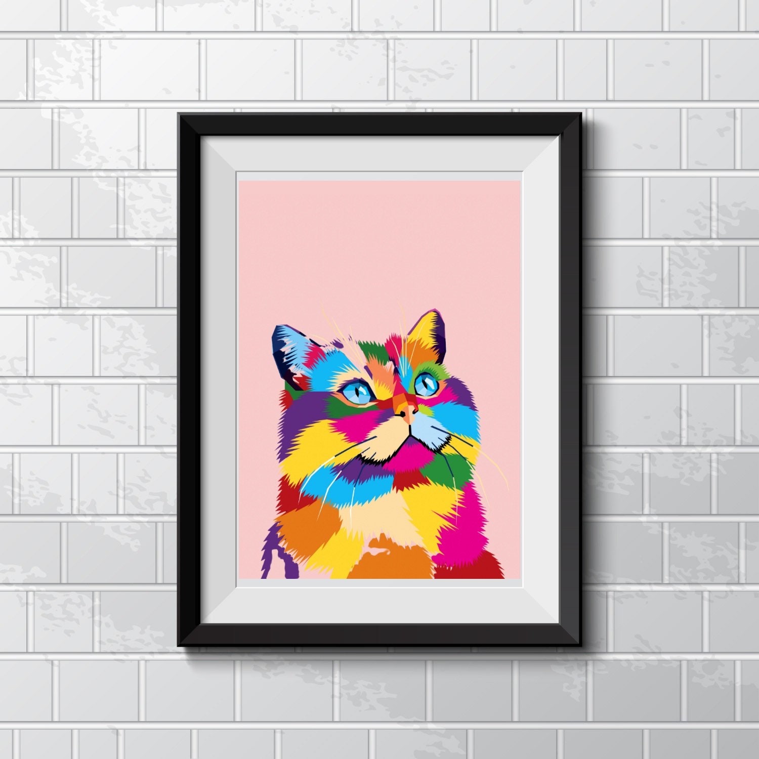 Abstract Cat Prints / Posters / Wall Art / Home Interior / Etsy