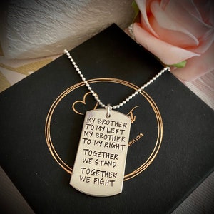 Silver Dog tag, military, army, heavy, 925 silver, hand made, quote,