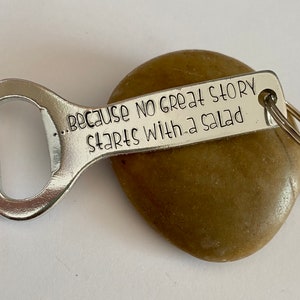 Bottle opener keyring hand stamped Father’s Day gift grandad