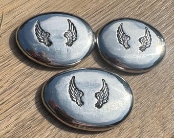 Handmade Pewter Pocket Hug Pebble: Memorial Keepsake Gift