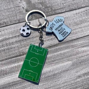 Father’s Day keyring,personalised  football gift, soccer keychain, dads team