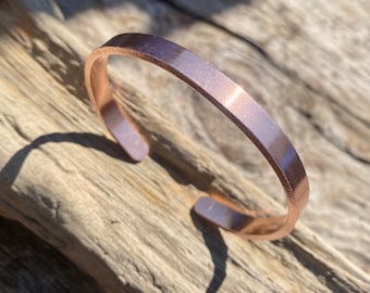 Copper cuff bangle bracelet, Gift for men, personalised, father of the bride,groomsman hidden message, chunky