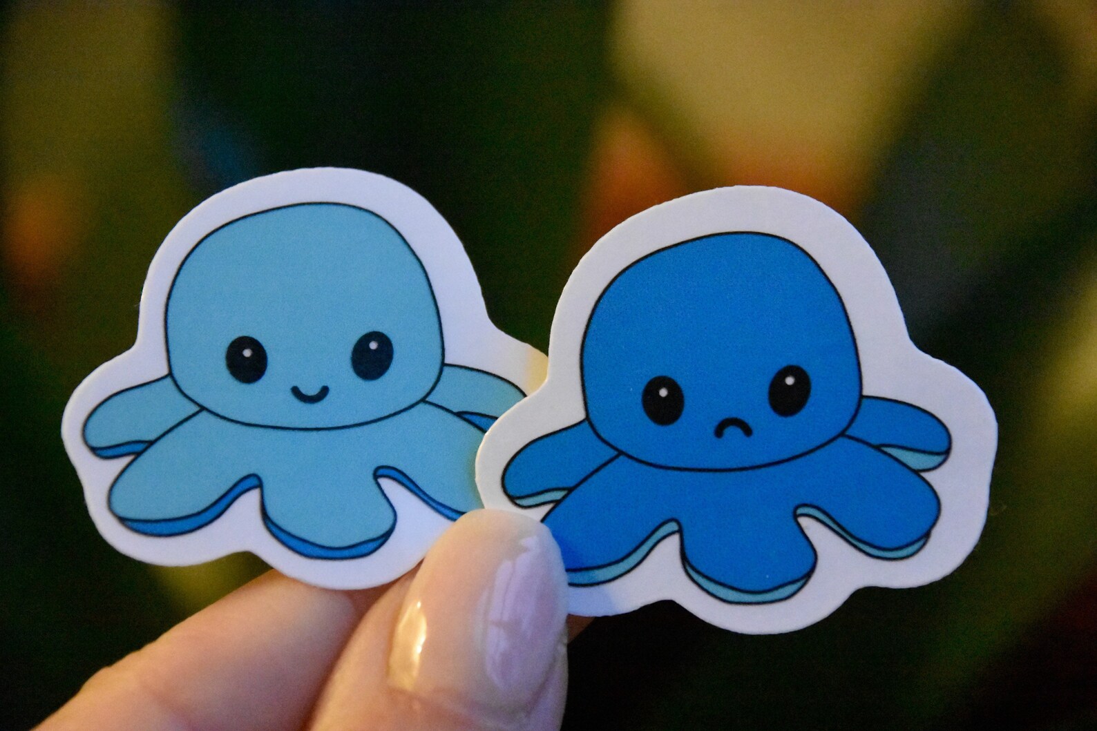 Octopus Mood Plushie Sticker Octopus Plush Reversible Mood | Etsy