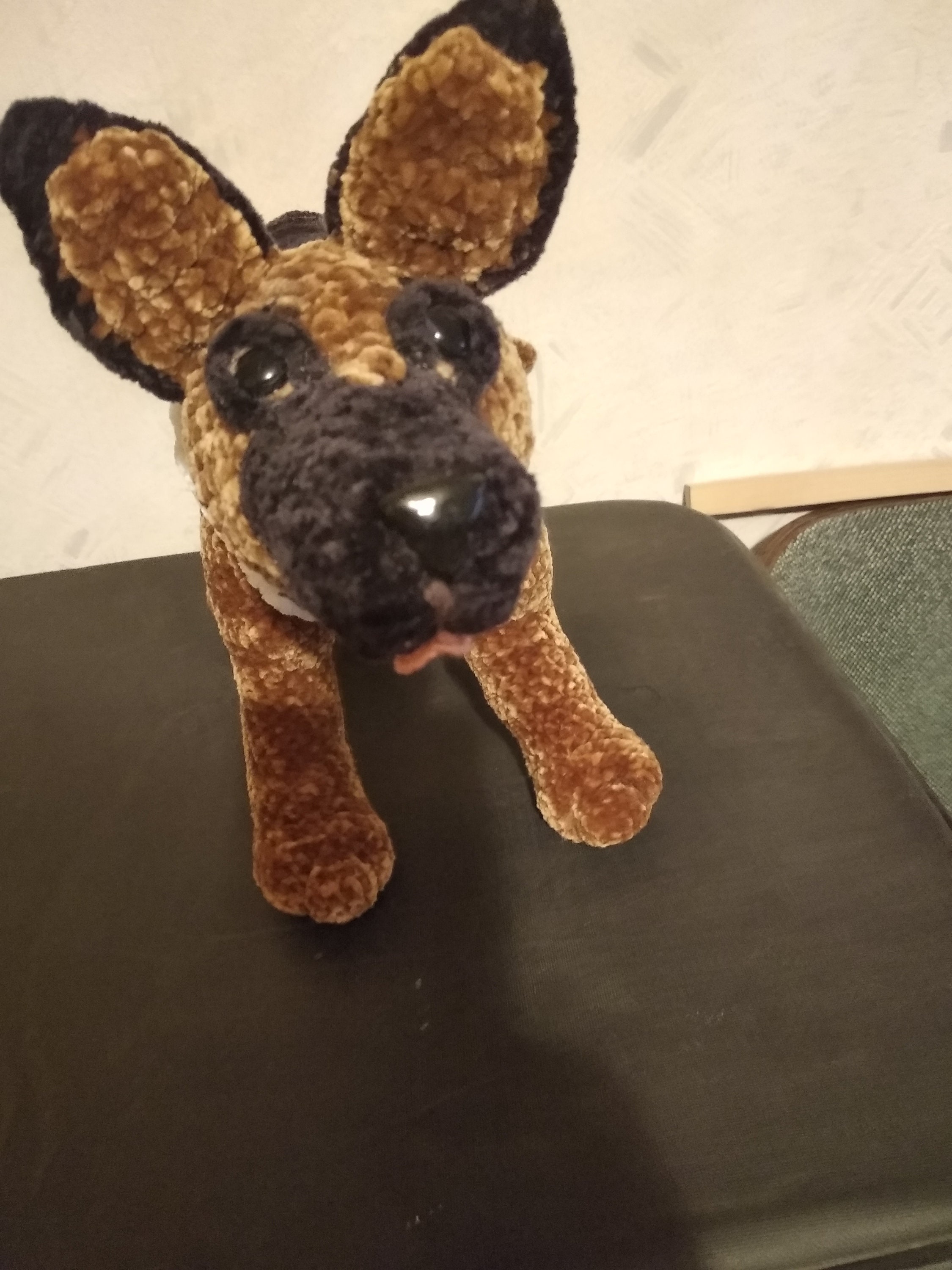 Amigurumi. Knitted dog. German Shepherd. Etsy
