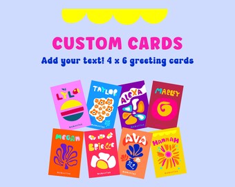 Create Your Own Greeting Cards, Custom Cards, Card For Him, For Her, Own Text, Custom Birthday Card, Personalised Gift DIGITAL DOWNLOAD