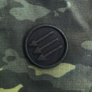 Iron Front Three Arrows Morale Patch in Black Bloc