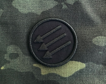 Iron Front Three Arrows Morale Patch in Black Bloc