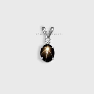 Minimalist Black Lindy Star Pendant, 925sterling Silver Engagement Gift Wedding Necklace Gift, Bridesmaid Gifts, Perfect Gift For Her