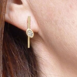 Pretty Natural Polki Diamond Earrings 925 Sterling Silver Gold Plated Diamond Earrings Unique Wedding Anniversary Gift For Her Fine Jewelry