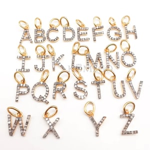 Collar de nombre inicial hecho a mano 925 colgante de diamantes de plata esterlina Collar de letras personalizado personalizado Nombre letra Alfabetos de diamantes