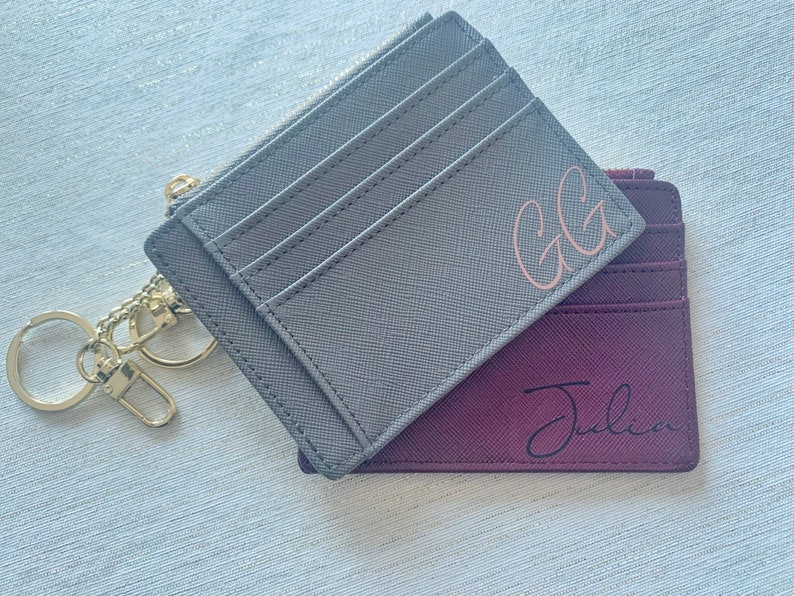 Personalized Women/'s Wallet \u2022 Leather Women/'s Wallet \u2022 Teen Gift \u2022 Custom Name Zip ID \u2022 Gift for Her \u2022 Bridemaids \u2022 Silver \u2022 Wine Girlfriend