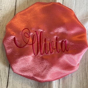 Custom Name bonnet/Baby/Infant/Toddler/Adult Bonnet/Satin lined/personalized gift with name/Embroidered/mommy and me/protective sleep cap/