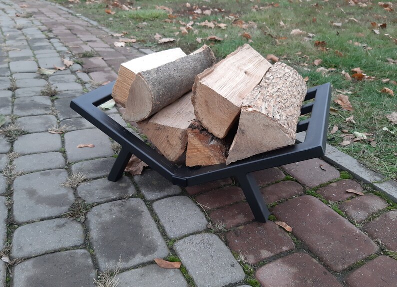 Fireplace Log Holder Iron Firewood Rack Etsy