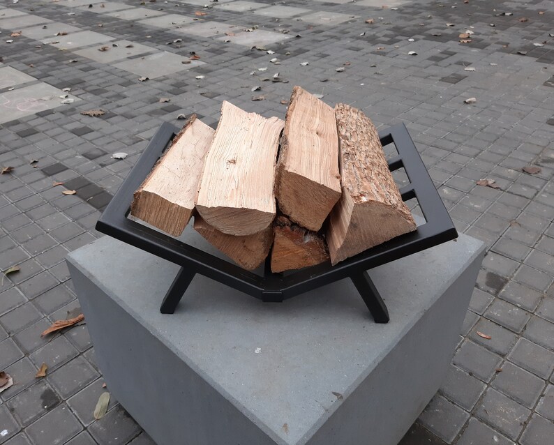 Fireplace Log Holder Iron Firewood Rack Etsy