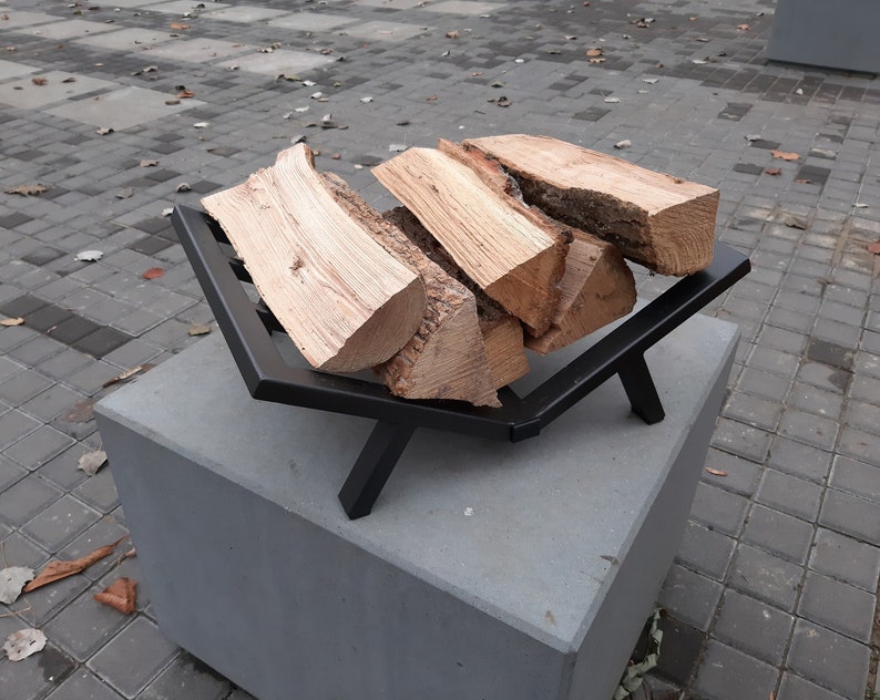 Fireplace Log Holder Iron Firewood Rack Etsy