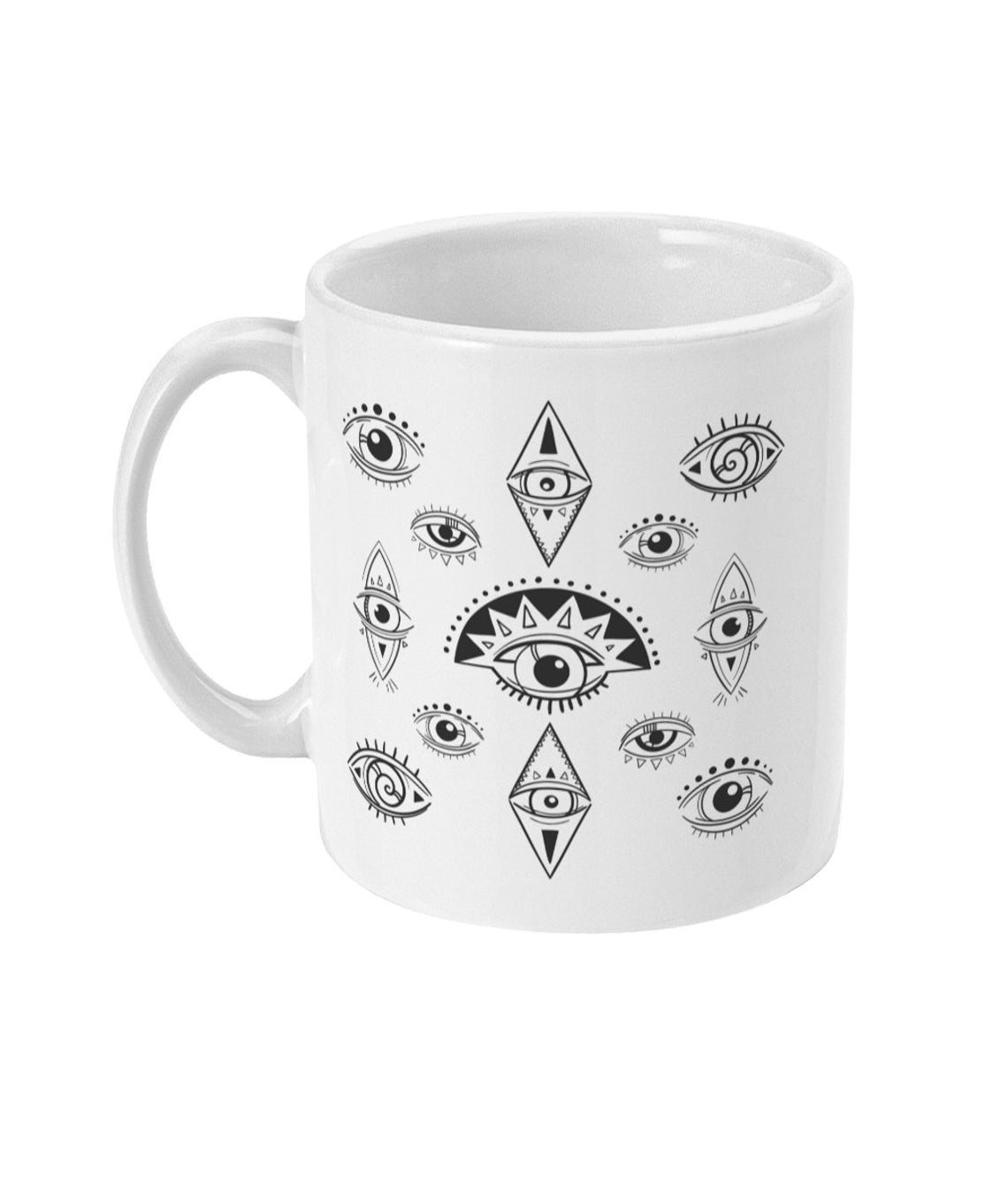 All Seeing Eyes Mug Third Eye Mug Evil Eyes Mug Eyes Coffee Etsy