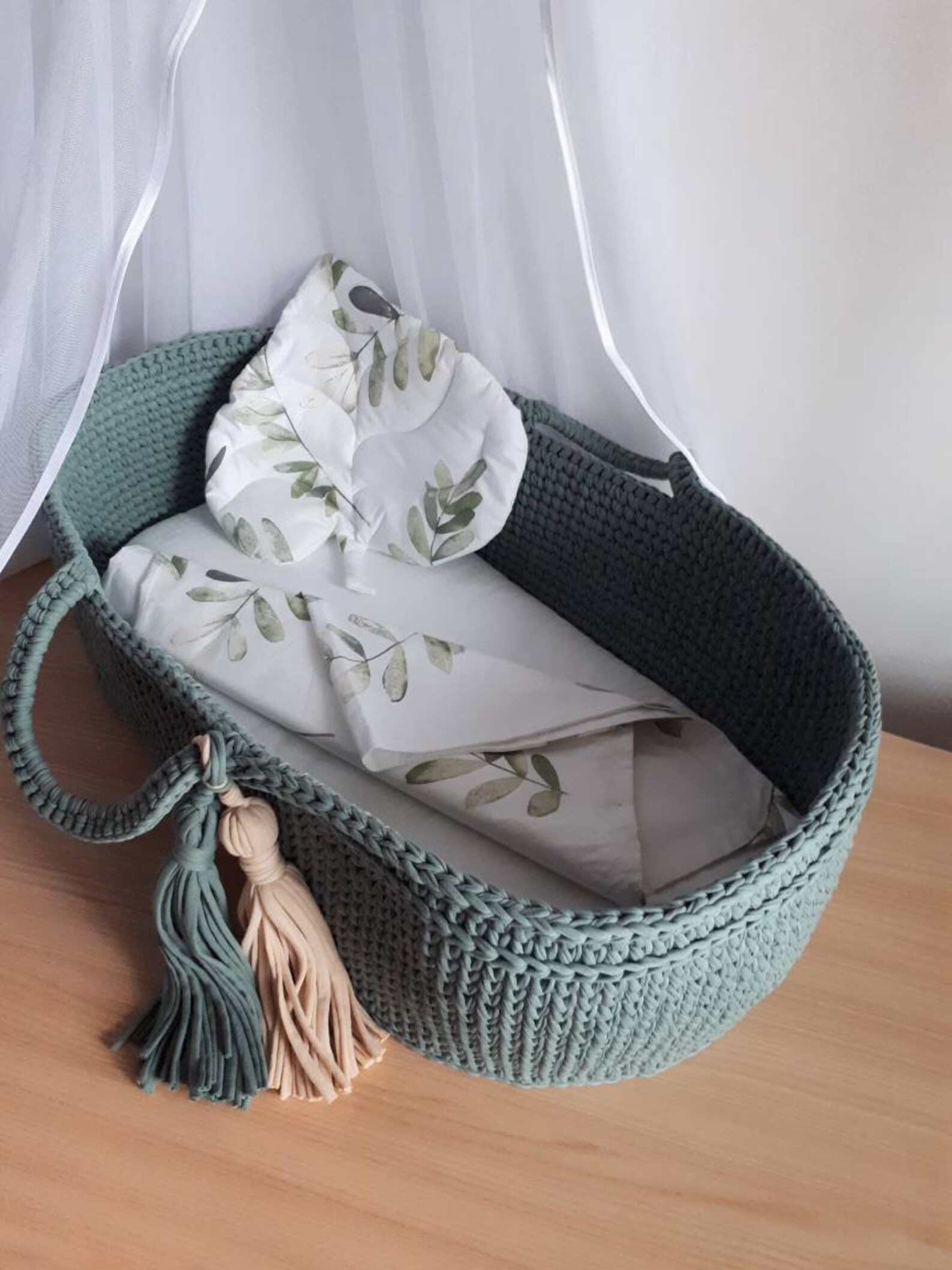 Moses Basket Crochet Baby Newborn Cradle Baby Etsy UK