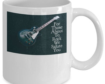 Carrot Rocker Electric Guitar Player Guitarist White Ceramic Tea Coffee Mug