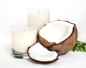 Coconut - Candle Making Kit - make two beautifully scented soy wax candles *Eco-friendly, Vegan*