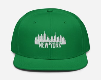 New York Skyline Embroidered Hat | NY Sports | Yankees | Jets | Mets | Giants | Knicks | Rangers | Gift for Sports Fan | Christmas Gift