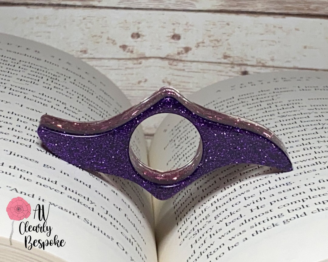 Pink and Purple Layered Glitter Page Holder, Book Reader Gift, Page