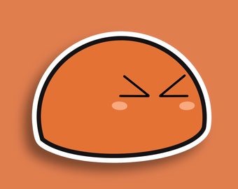 Embarrassed OrangeDango Sticker | Waterproof | Kawaii Stickers | Emotions |Premium Matte Sticker