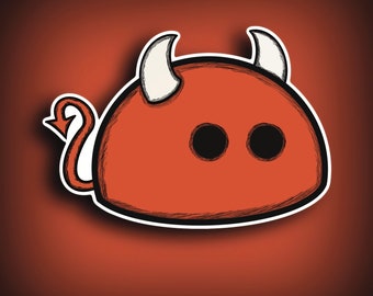 Demon Dango | Halloween Themed Sticker | Kawaii Dango Themed Sticker | Premium Matte Vinyl