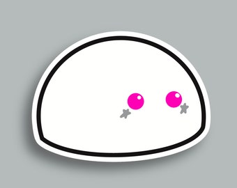 Stargazing White Dango Sticker | Waterproof | Kawaii Stickers | Emotions |Premium Matte Sticker