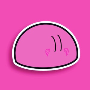 Loving Pink Dango Sticker | | imperméable à l’eau Autocollants kawaii | Émotions | Autocollant mat Premium