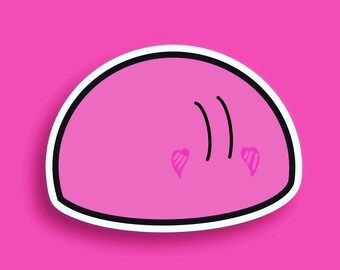 Loving Pink Dango Sticker | Waterproof | Kawaii Stickers | Emotions |Premium Matte Sticker